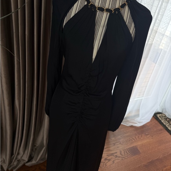 Veronica Beard chain embellished silk blend chiffon midi dress - Picture 9 of 11